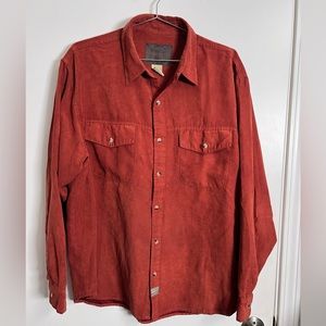 Relaxing, suede button-down shirt
